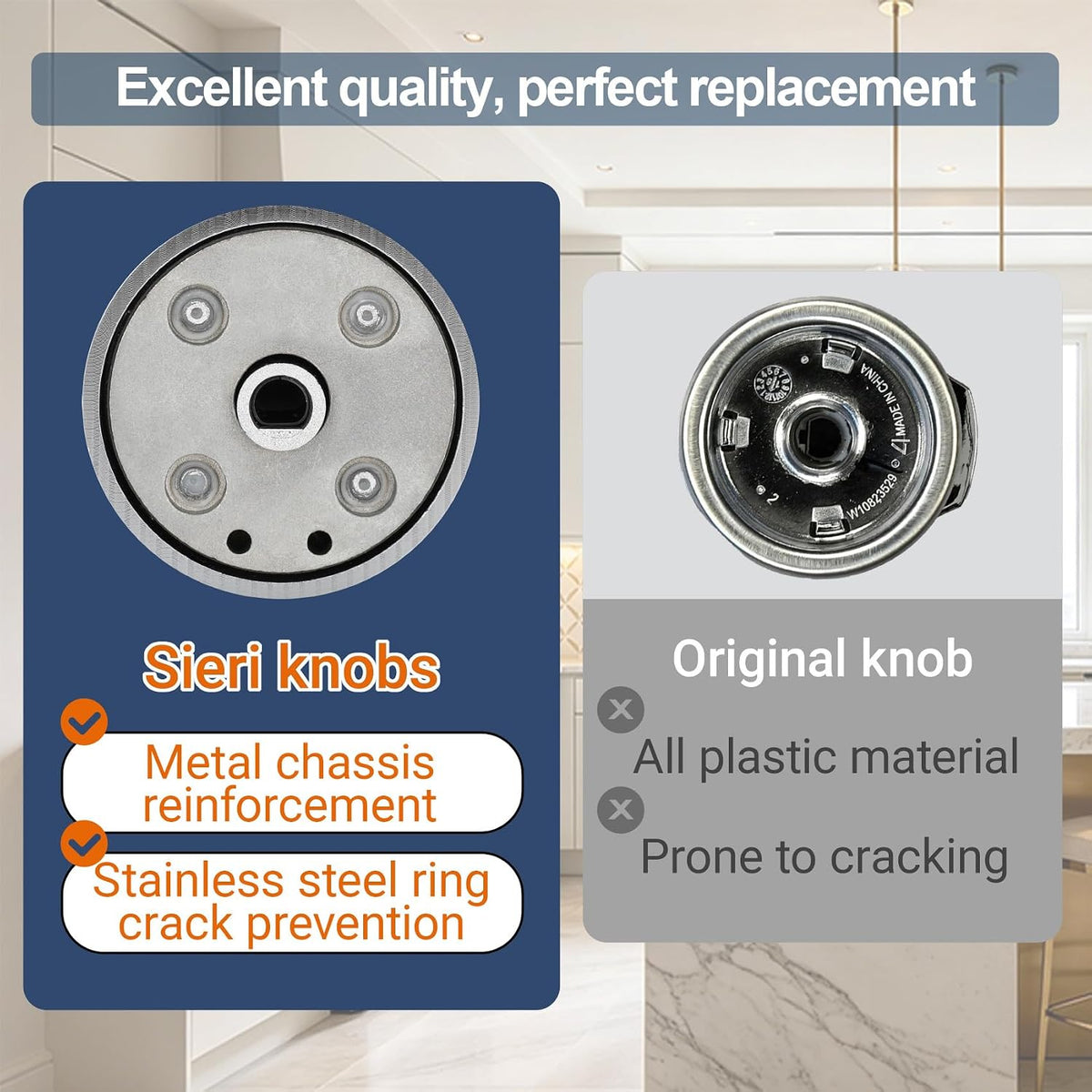 KFED500ESS00 KFED500ESS01 KFED500ESS02 Knobs for Kitchen-aid Oven Range