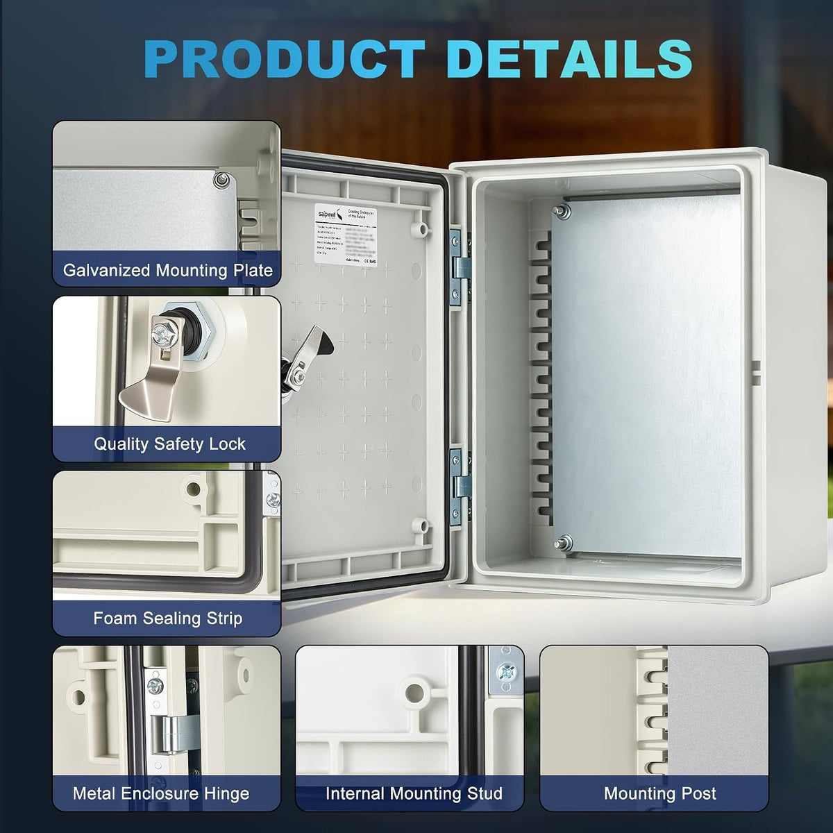 12x10x5.5 Inch NEMA 4X Electrical Enclosure