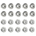 M3 x 0.5 Stainless Steel Serrated Hex Flange Nuts M3-0.5 (20PCS)