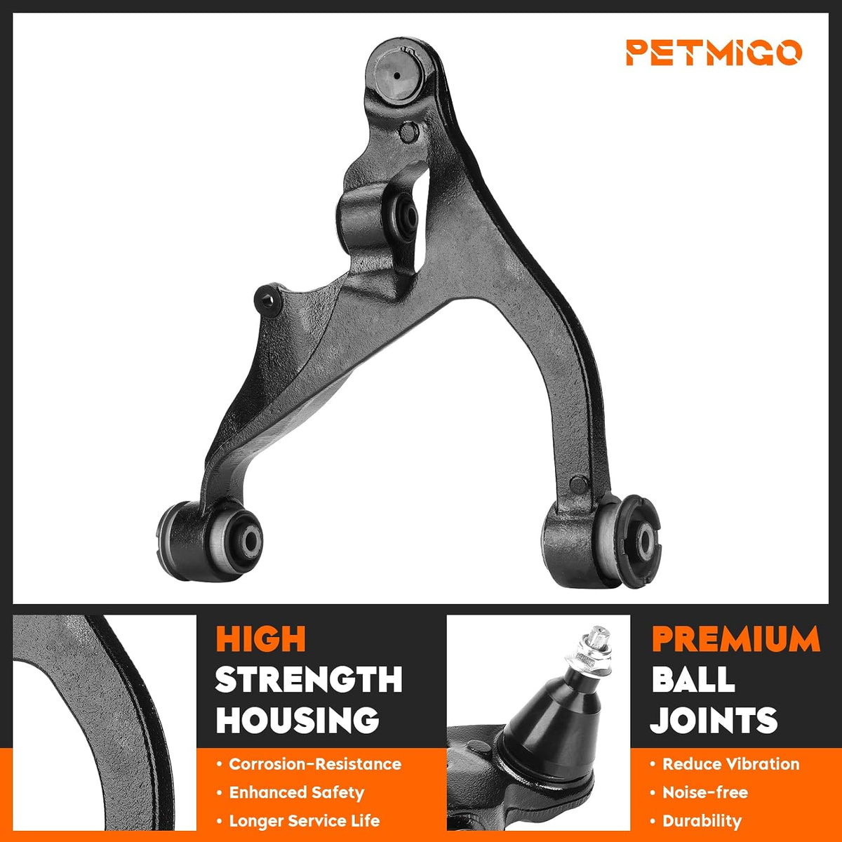 4WD Front Lower Control Arms Kit Fit for Dodge Ram 1500 2006-2018, for Dodge Ram 1500 Classic 2019-2021, 2PC