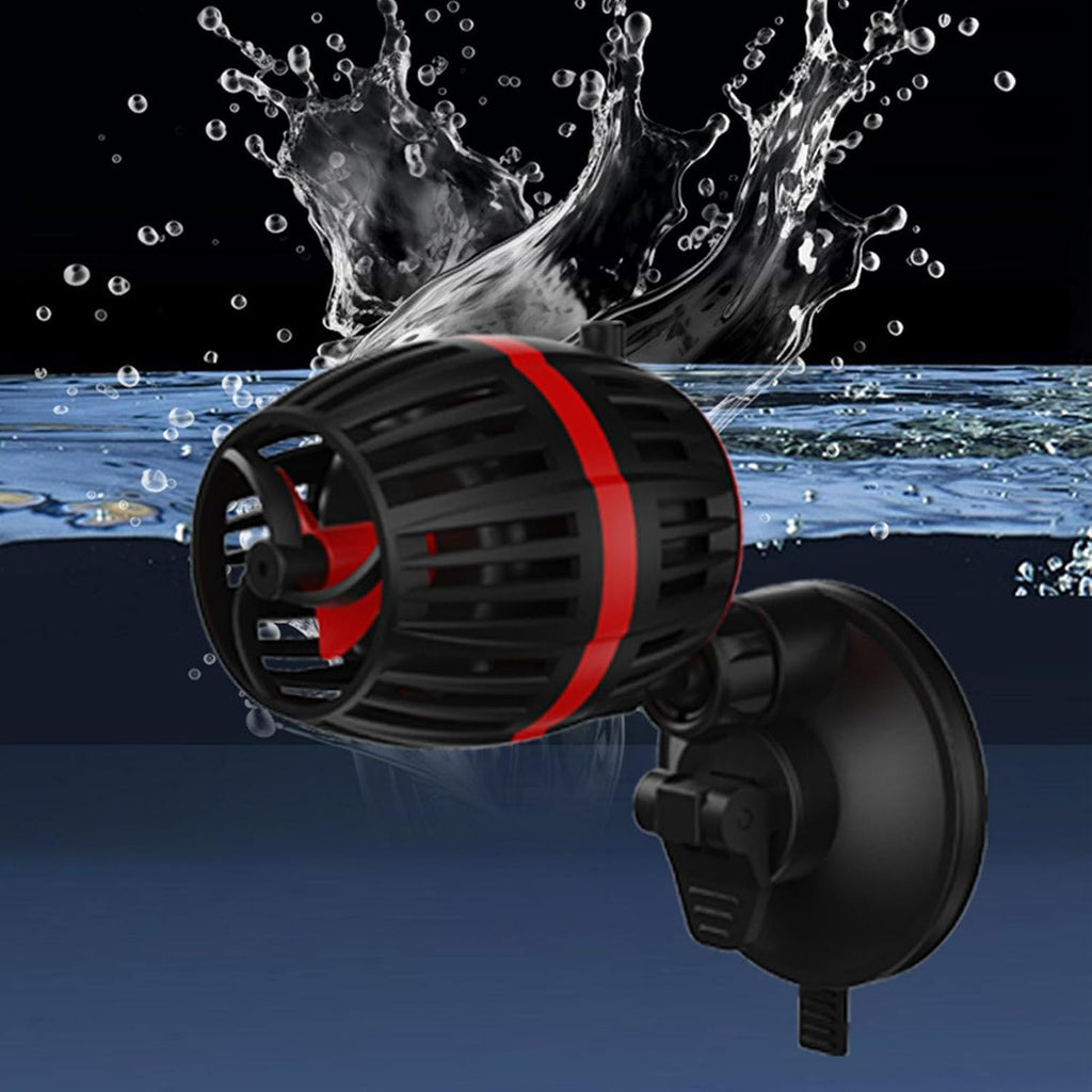 Aquarium Wave Maker Pump, 4 Gears Variable Frequency Powerhead for Saltwater & Freshwater Tanks, Quiet Circulation