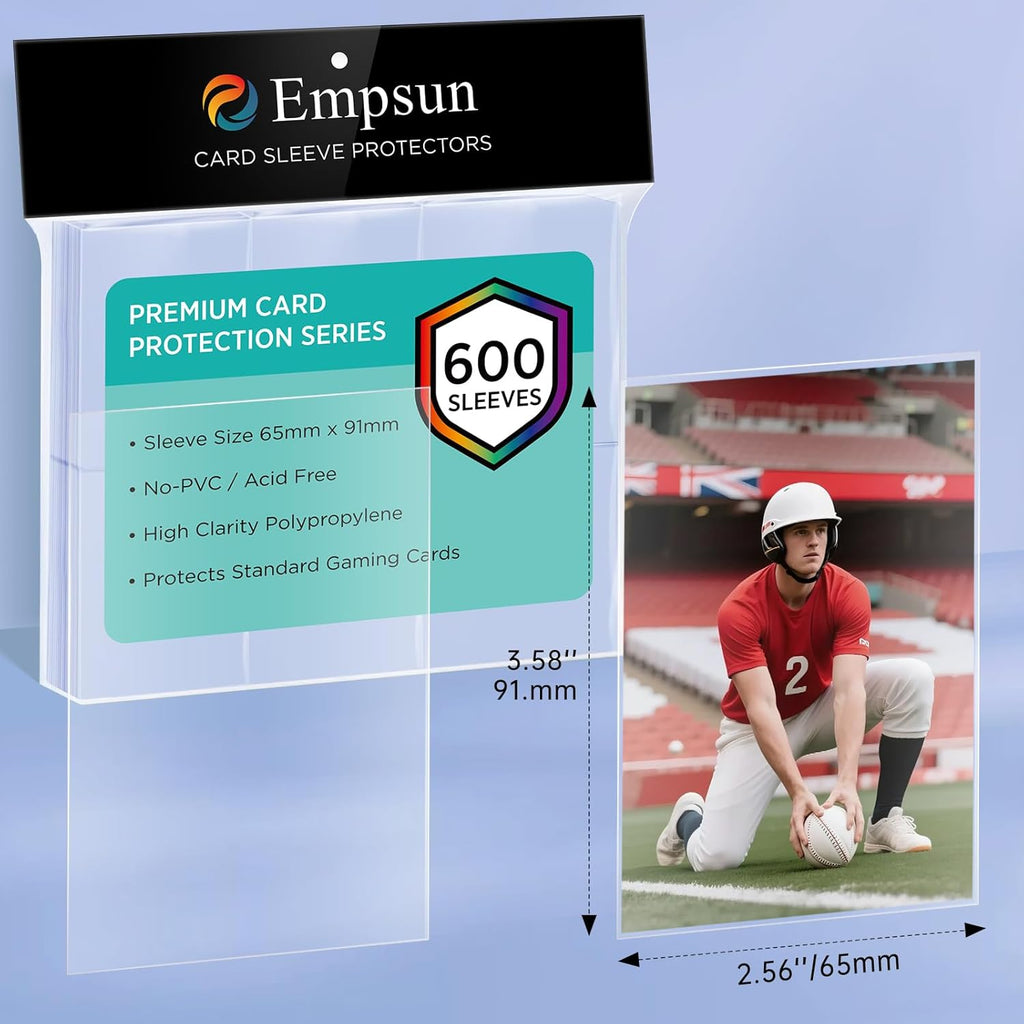 600 Count Clear Penny Soft Sleeves: Trading Card Sleeves, Soft Protectors Fit for Standard Cards, Sports Cards