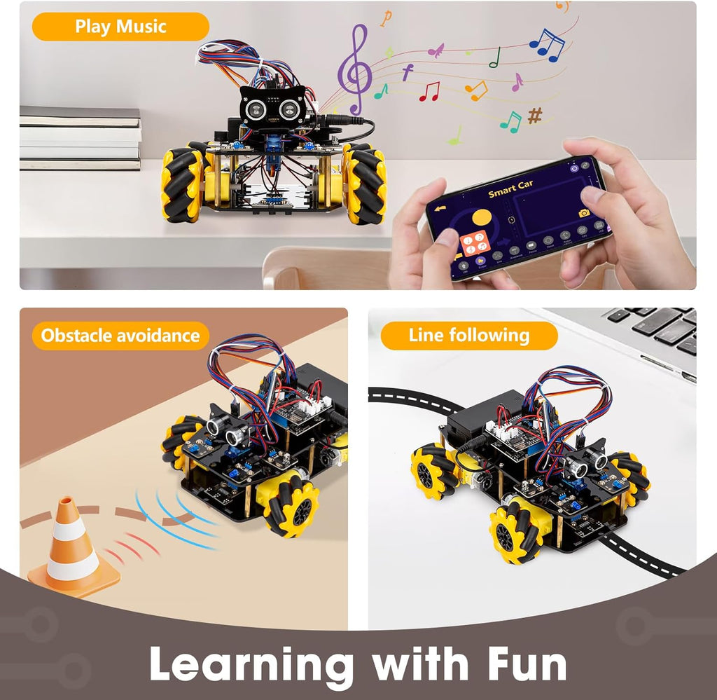 Robot Kit, Robotics for Kids Ages 8-12 12-16, STEM Toys for Boys with Remote & App Control, Arduino & Scratch