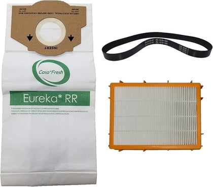 12 Style RR Vacuum Bags + 1 HF 2 +1 R Belt Designed to Fit Eureka Boss 4870 4872, 4874, 4875, 4880, 4885 Series