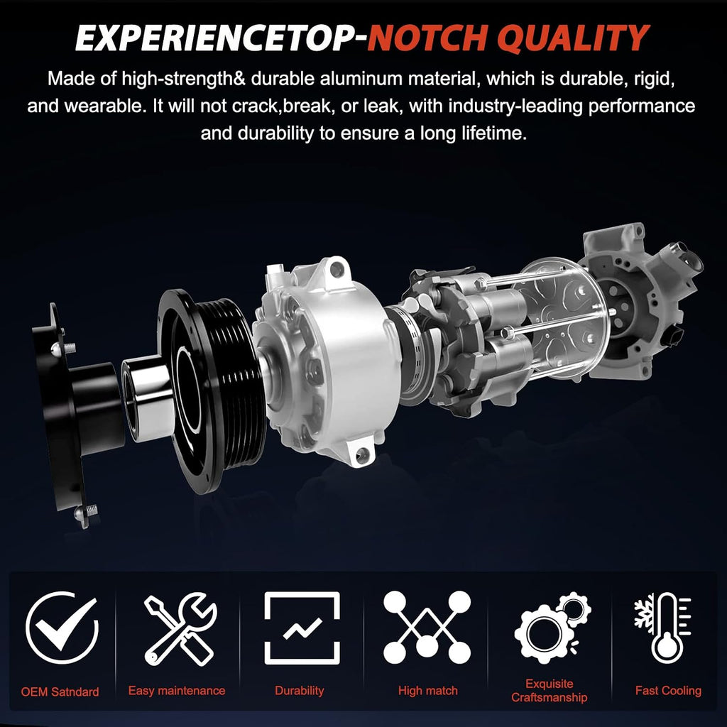 Air Conditioner AC Compressor with Clutch Compatible with BMW X5,320i 328i 428i 528i 535i 228i 328d 535d 740Ld GT xDrive Gran Coupe 2014 2015 2016,Replace 64529216466 64529399059,64529330825 ect