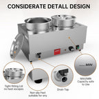 Commercial Stainless Steel Bain Marie Food Warmer