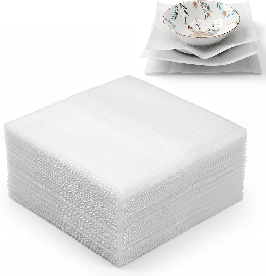 12"x12" Foam Wrap Sheets for Packing, 50 Pack Dish Packing Supplies for Moving Cushion Foam Pouches Cushioning Foams