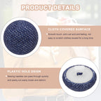 10pcs Fabric Cloth Covered Button 15mm Round,Deep Blue