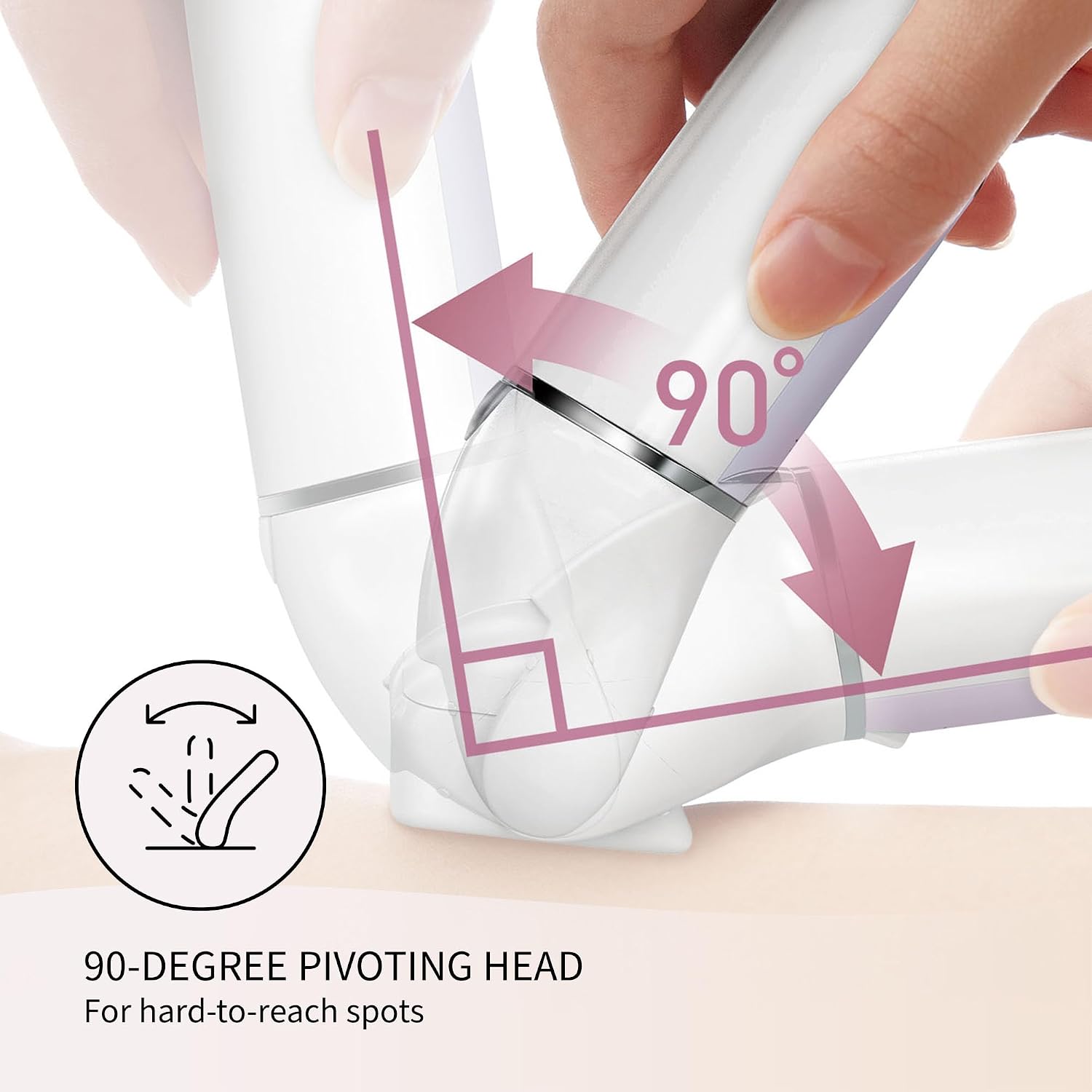 Epilator with Gentle Cap, Electric Hair Removal Tool for Home, 3 Speed Settings, Wet Dry, Washable - ES-EY30
