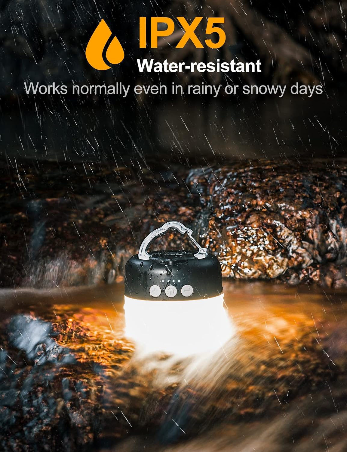 LED Camping Lantern Rechargeable 1000LM, Up to 300H Running Time Camping Tent Light, 6700mAh Emergency Hanging Light