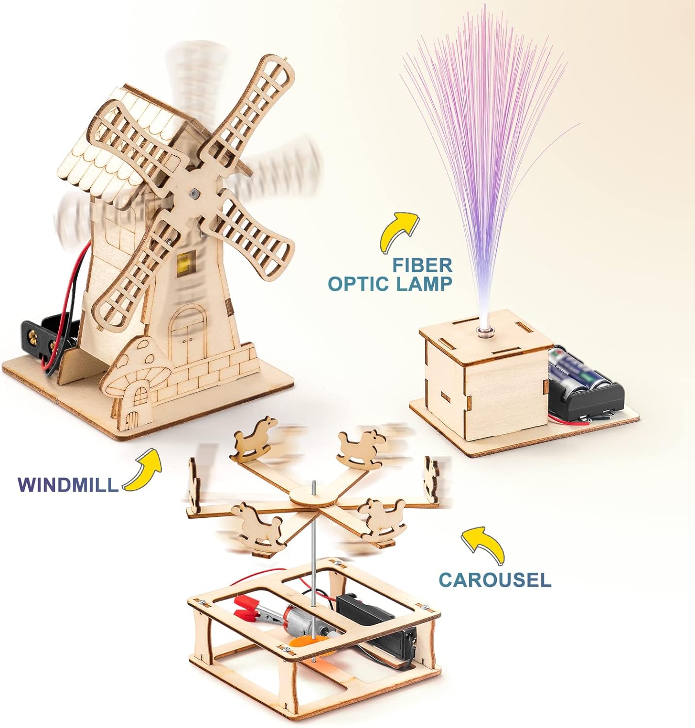 5 Individual STEM Science Kits for Kids, Wood Arts and Craft Kits, STEM Toys for Boys Girls Age 8-12 8 10 12 13 14