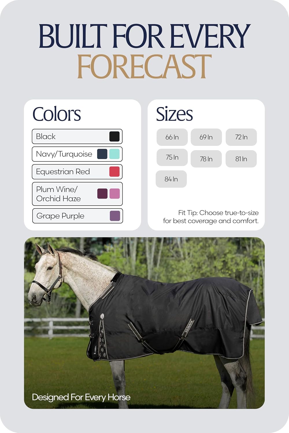 Norse Horse Blanket Waterproof, Dry, Lightweight Turnout Blanket