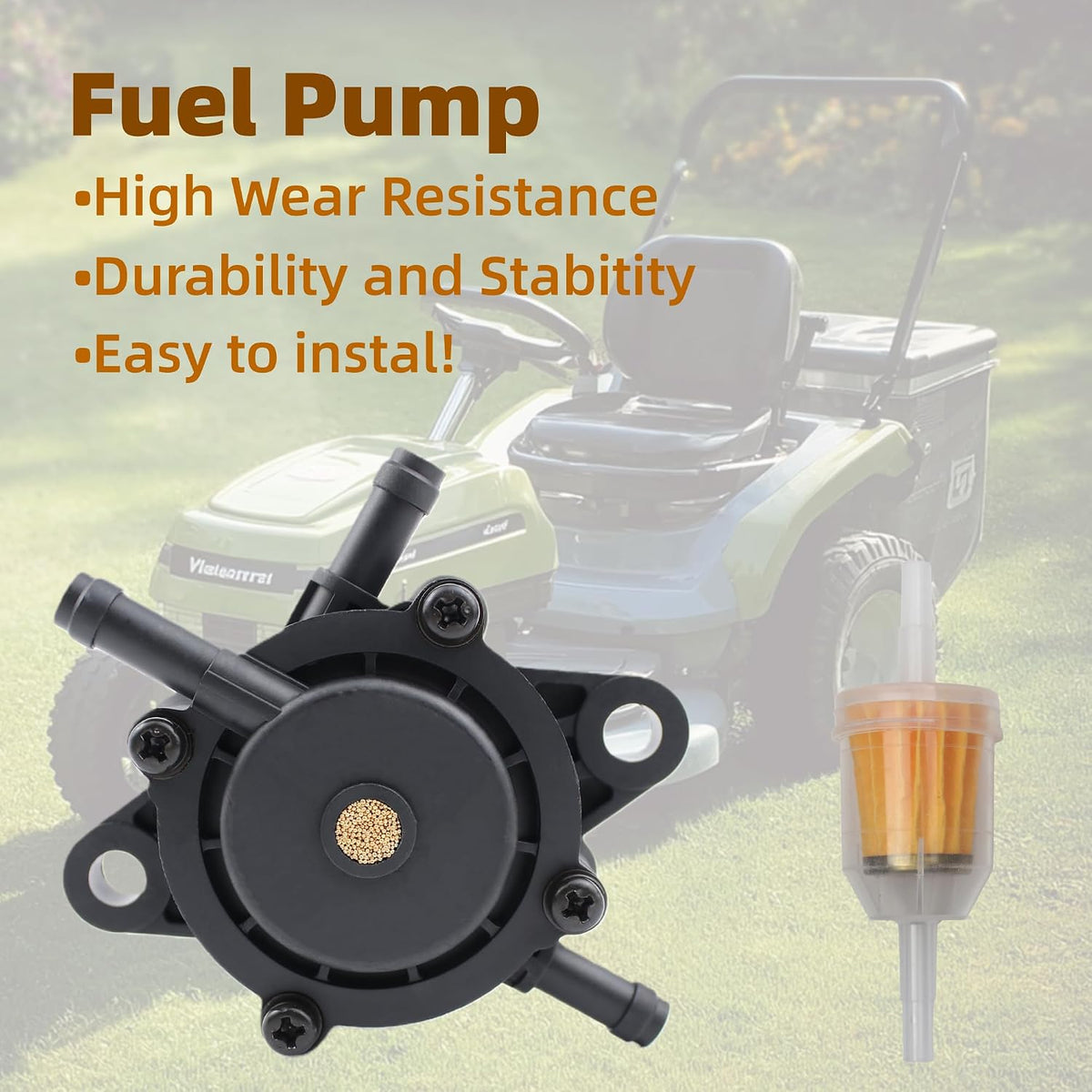 139-0684 127-9206 Fuel Vacuum Pump Replacement for Toro Exmark TimeCutter SW 4200 SS 4250 SW 5000 MX 4250 SW 5425 SWX 4250 TITAN HD 1500 or 2000 Series Riding Mower