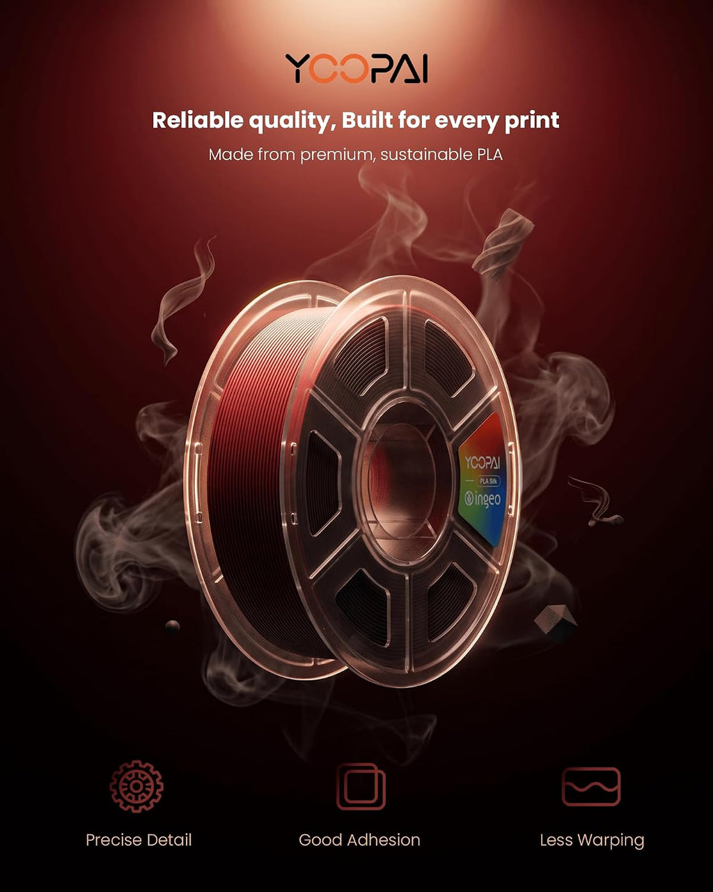 Dual Color Silk PLA Filament 1.75mm, Two-Tone Coextrusion PLA 3D Printer Filament, Shiny Color Change Finish