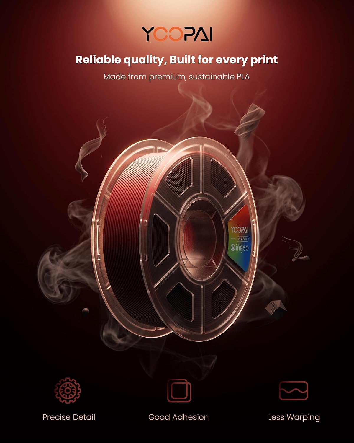 Dual Color Silk PLA Filament 1.75mm, Two-Tone Coextrusion PLA 3D Printer Filament, Shiny Color Change Finish