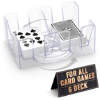 6 Deck Card Holders for Playing Cards, Canasta Card Holder, 7.2 in