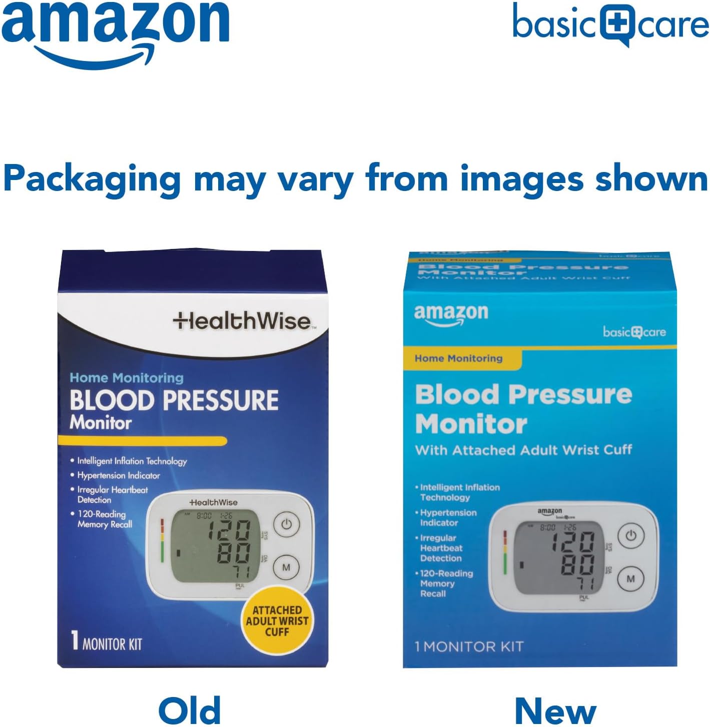 Wrist Blood Pressure Monitor - Digital BP Monitor with Large Display and Intelligent Inflation Technology
