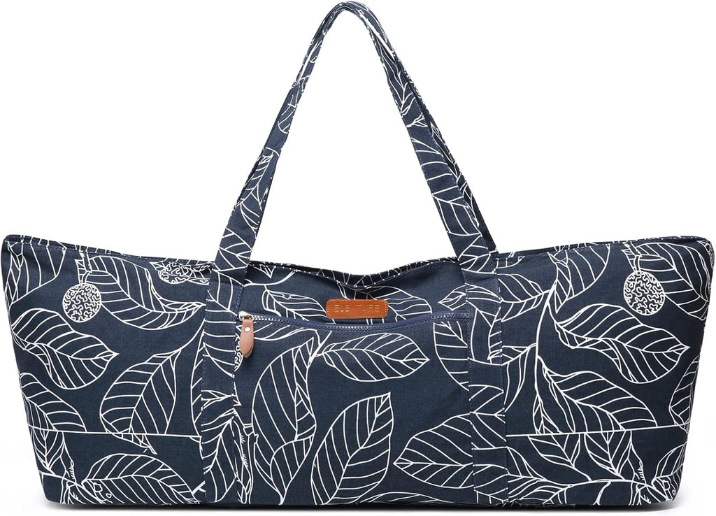 Large Yoga Mat Bag for Women Men, Travel Gym Bag for Pilates Office Beach Workout, Yoga Mat Tote Carrier with Mat