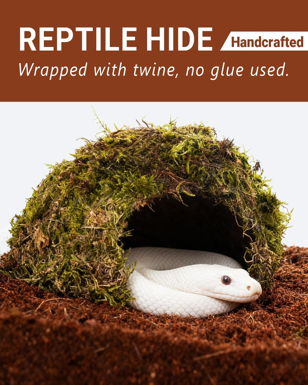 Reptile Hides and Caves – Leopard Gecko Tank Accessories, Natural Dome Reptile Cave & Shelter, Gecko Tank Accessories