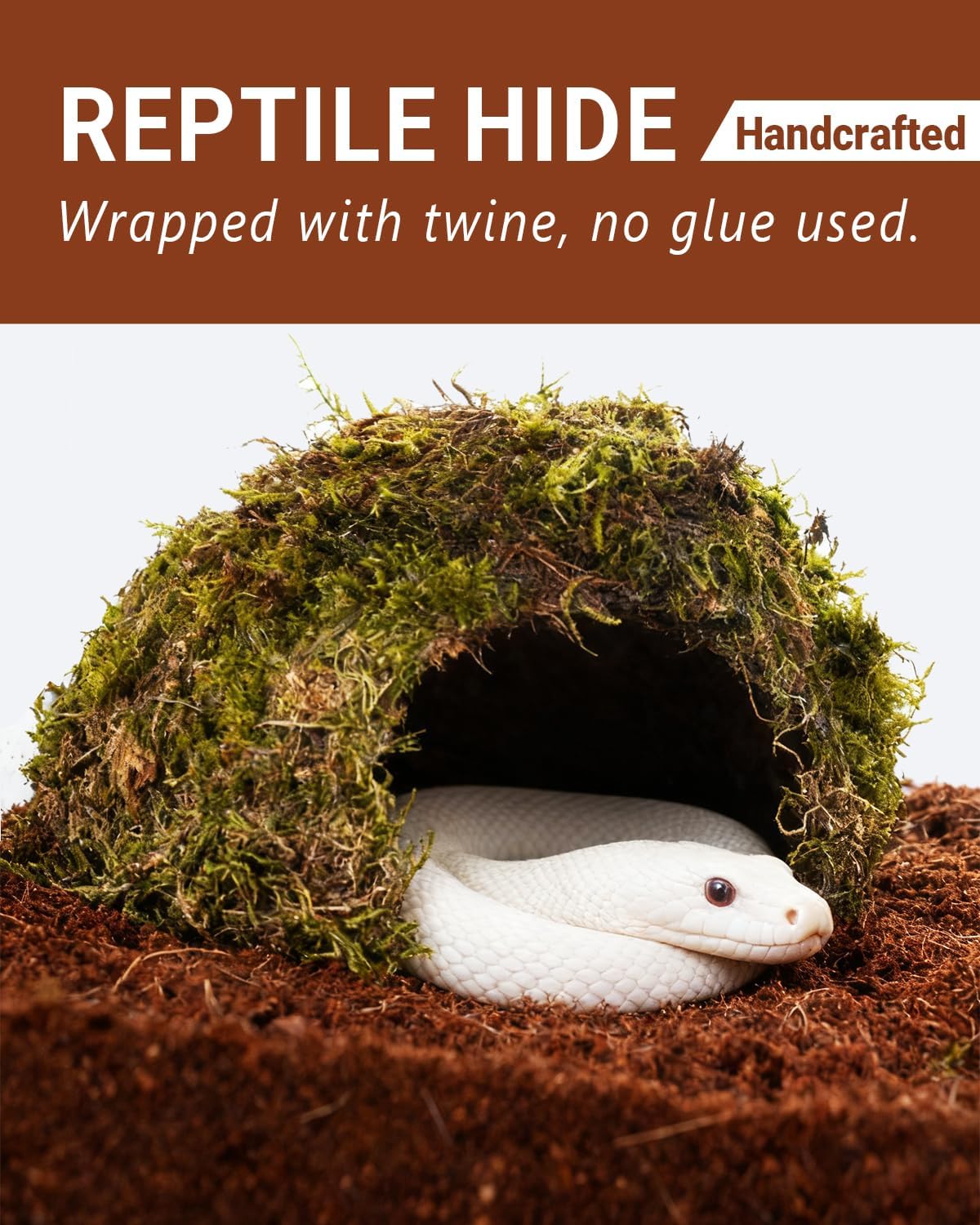 Reptile Hides and Caves – Leopard Gecko Tank Accessories, Natural Dome Reptile Cave & Shelter, Gecko Tank Accessories