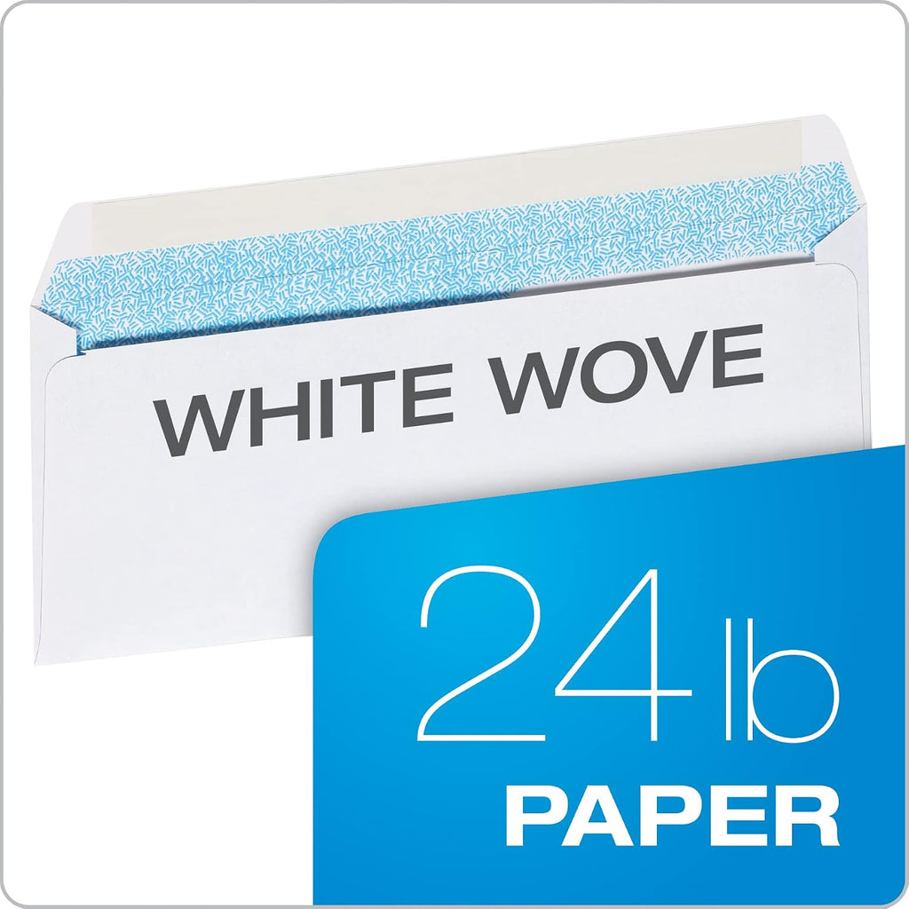 #10 Security Envelopes, 500 Pack, Double Window Self Seal Envelopes for Invoices, QuickBooks Checks and Business