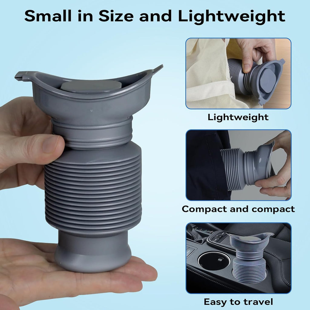 Pee Bottles for Men, Adjustable Emergency Urinal 750ml, Car Pee Bottle for Men and Women, Portable Toilet for Car