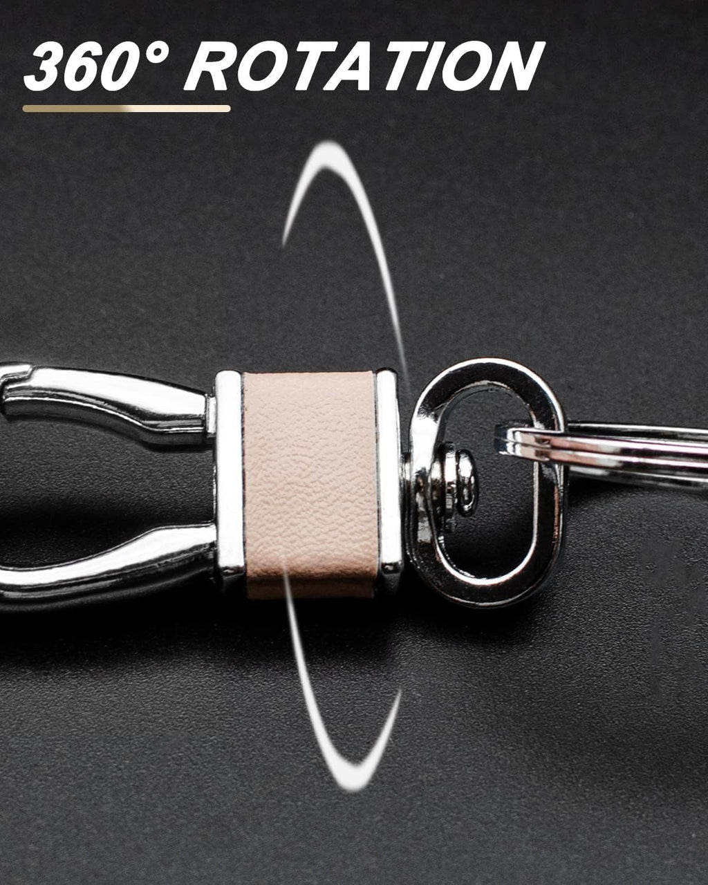 4 Pack Metal Carabiner Keychain Key Clip Hook, 4 Key Rings Car Key Chain Clips Ring Holder Organizer for Men and