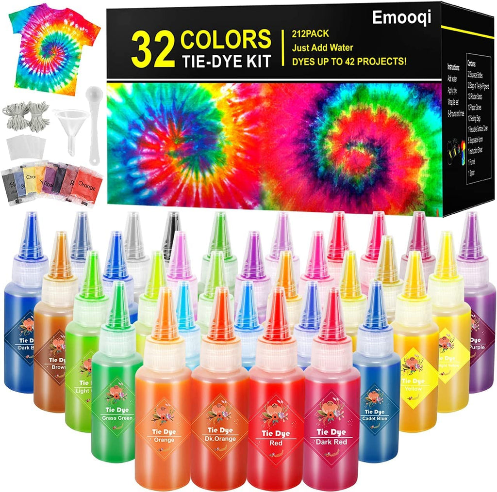 DIY Tie Dye Kits, 32 Colours All-in-1 Tie Dye Set