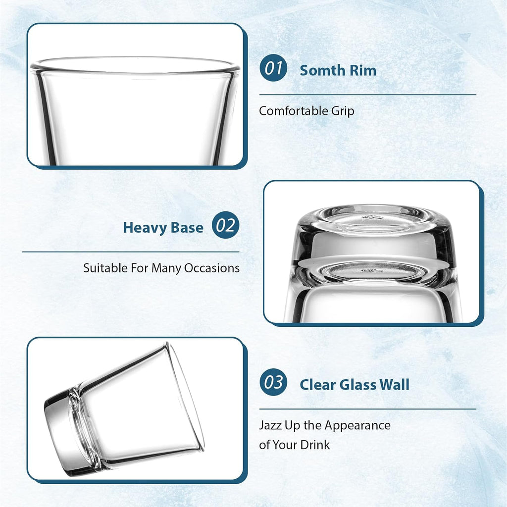 60-Pack 1.8OZ Shot Glasses Set, Heavy Base Shot Glasses Bulk