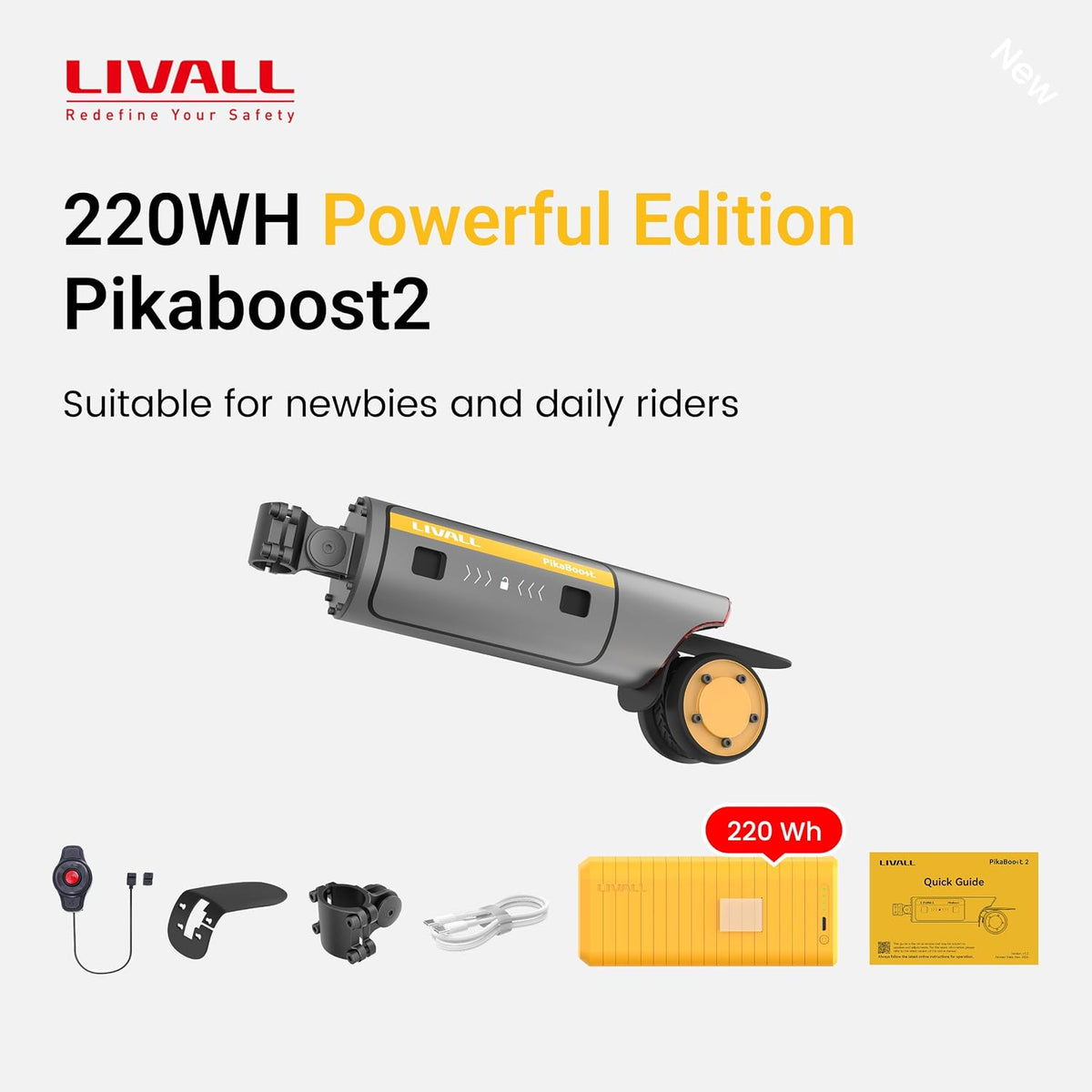 PikaBoost 2 E-Bike Conversion Kit, Rear Wheel Pedal Assist System
