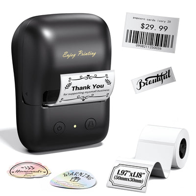 2 Inch Bluetooth Label Maker Machine, A421 Label Printer, Black
