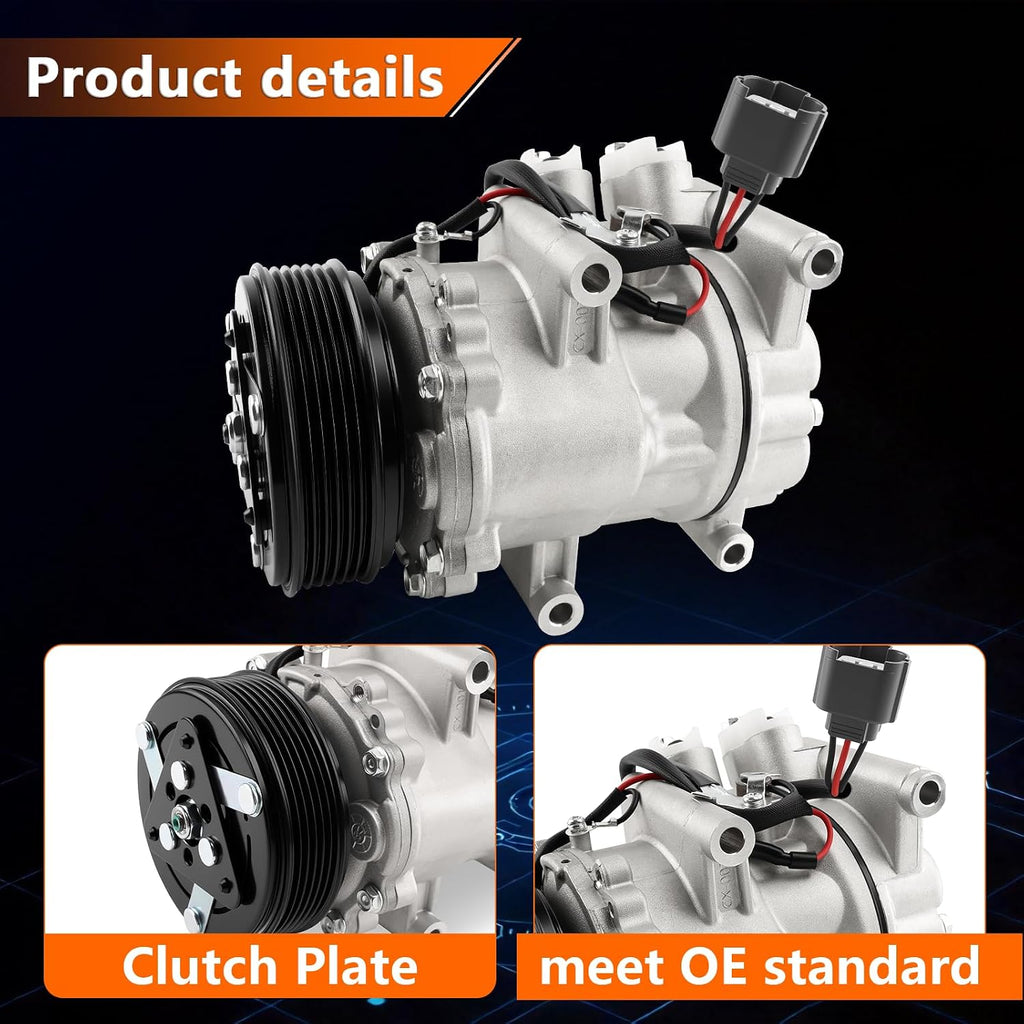 Air Conditioner AC Compressor with A/C Clutch for 2002-2006 RSX 2.0L