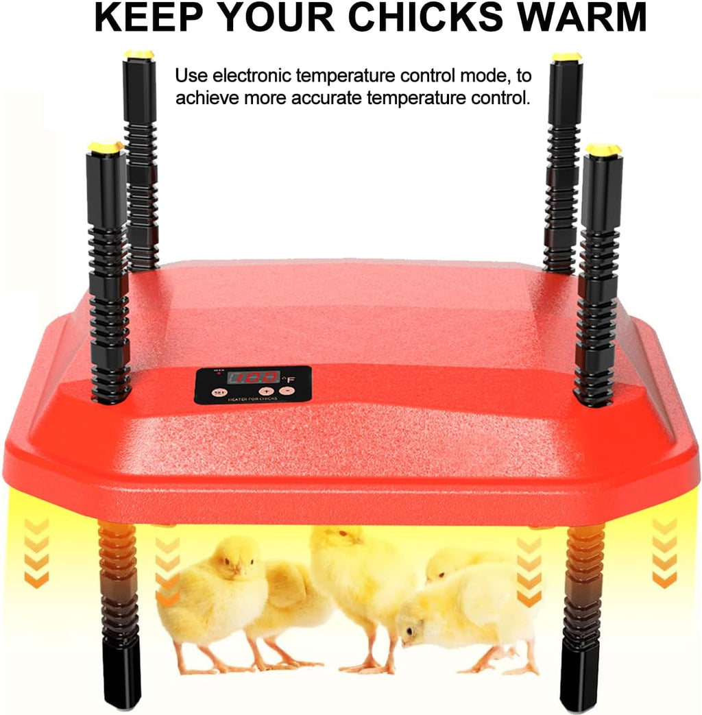 Chick Brooder Heating Plate, Brooder Heater for Chicks, Adjustable Temperature Height Adjustable Brooding Heater