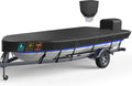 Heavy Duty 5 Layers 1200D Jon Boat Cover 14ft - 16ft with Motor Cover | 100% Waterproof Trailerable Jon Boat Covers