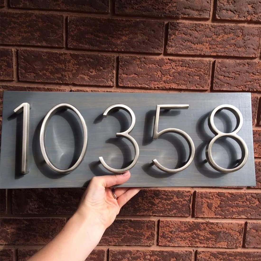 5 Inch House Numbers for Outside, Metal Modern Floating House Numbers, Garden Door Mailboxs Decor Number with Nail