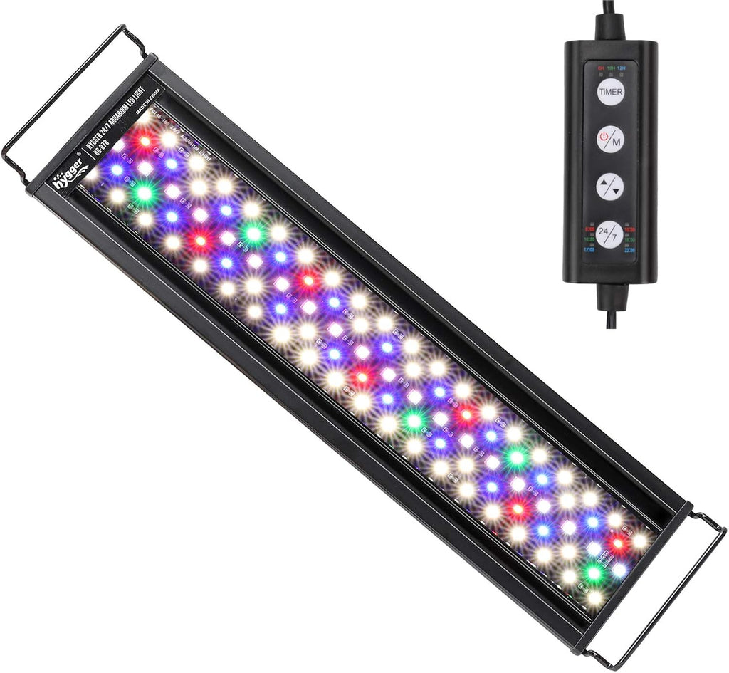 Advanced LED Aquarium Light with Timer, 24/7 Lighting Cycle & DIY Mode, Full Spectrum Fish Tank Light for 12-17 in
