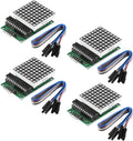 ACEIRMC 4pcs MAX7219 Dot Matrix Display Module Single-Chip Control LED Module DIY Kit for Arduino with 5pin Line