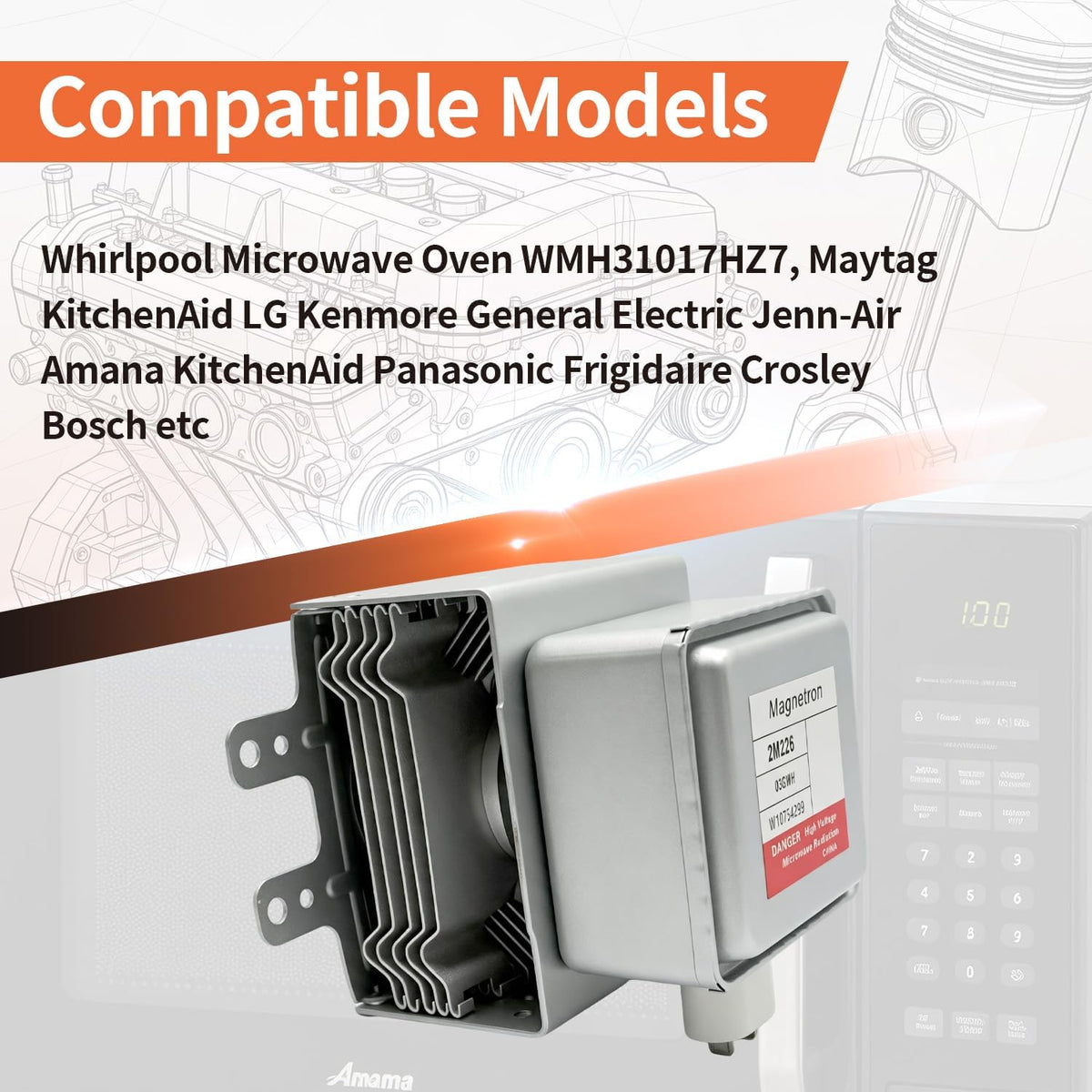 2M226-03GWH W10754299 Microwave Magnetron