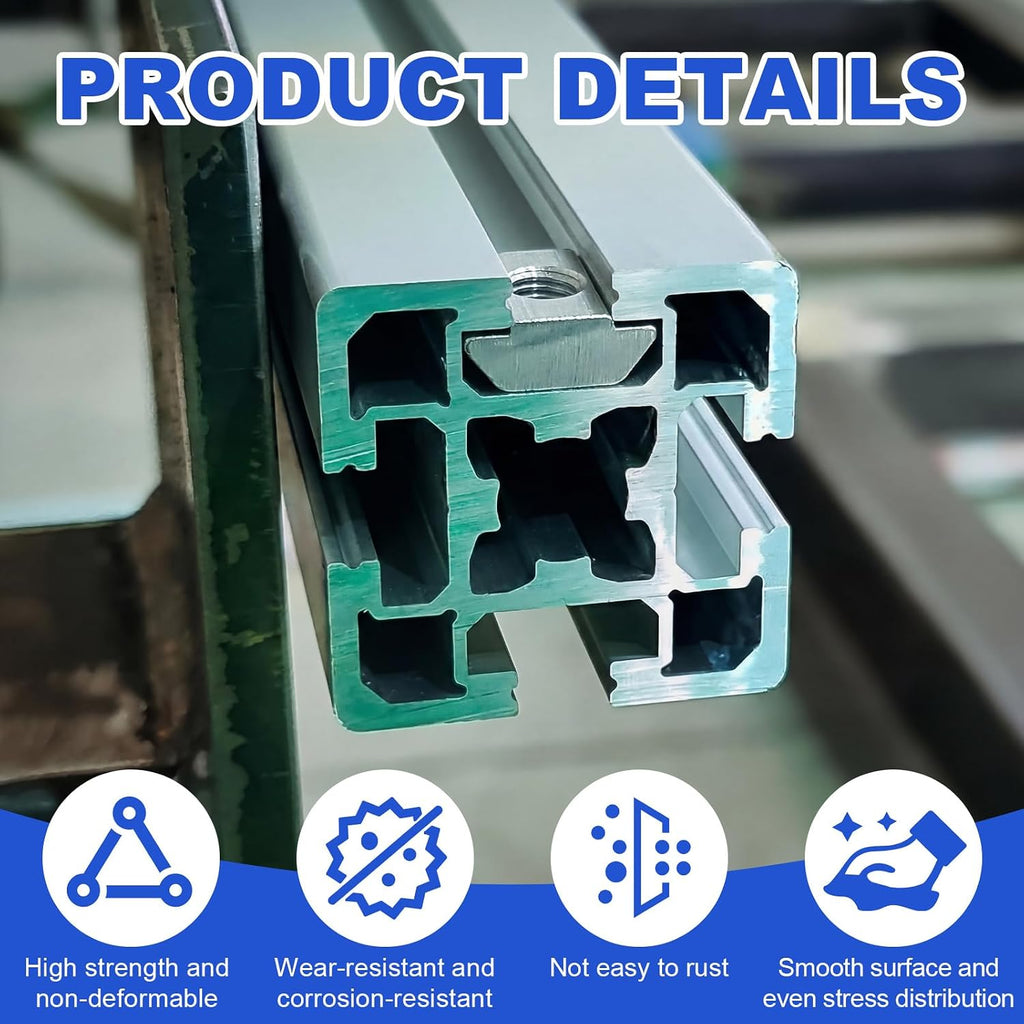 M6 T Slot Nuts, 200 Pcs 2020 Series Sliding T Nuts