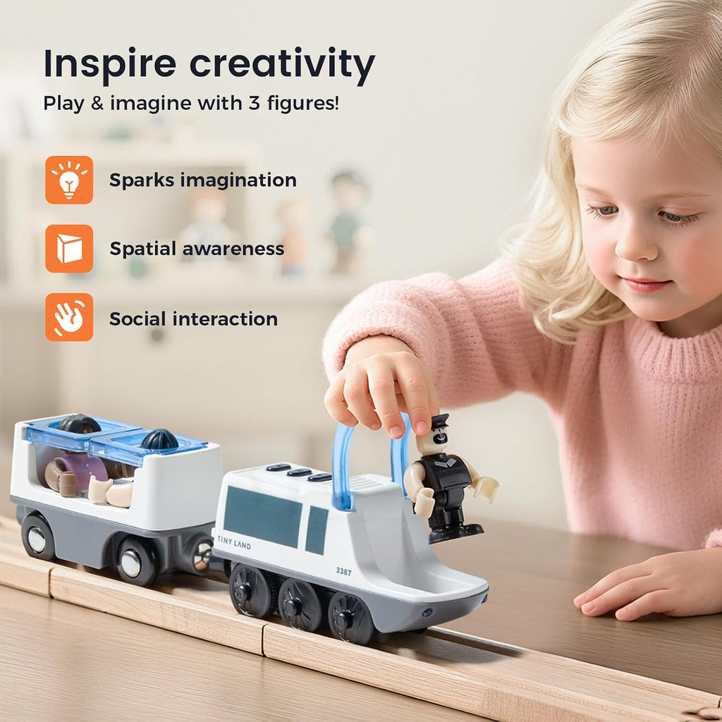 Battery Operated Action Locomotive Train for Track Set | Powerful Engine Bullet Train Set Compatible with Major Brand