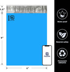200 pcs 6x9 Inches Blue Poly Mailers Shipping Envelopes, Strong Adhesive Sealing, Waterproof, and Tear-resistant