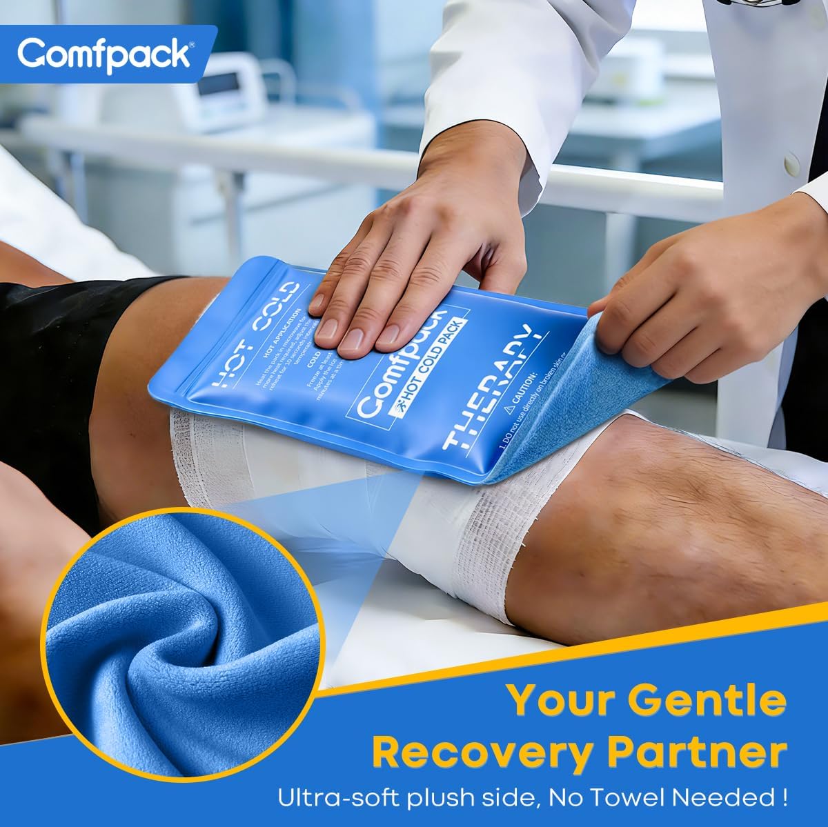 Soft Ice Packs for Injuries Reusable, Double Side Hot Cold Therapy