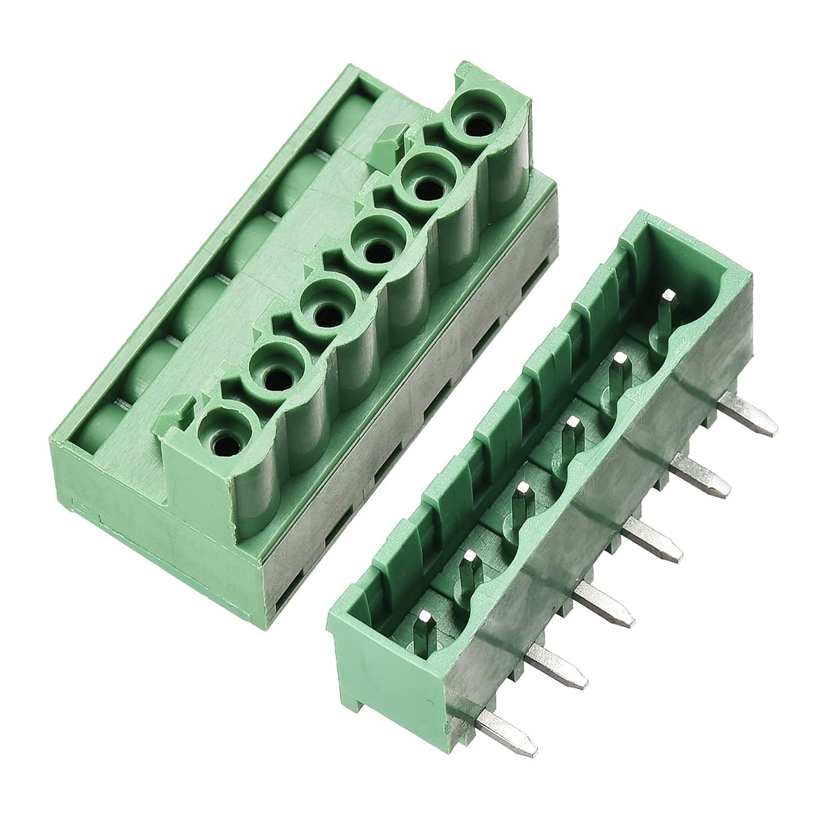 uxcell 6-Pin 5.08mm Pitch Right Angle PCB Screw Terminal Block Connector 5 Sets