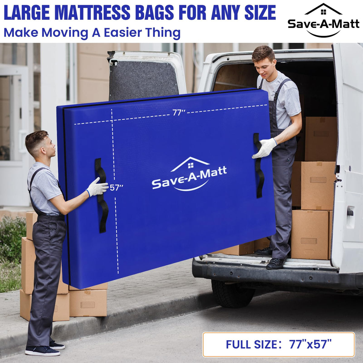 Mattress Bags for Moving, Extra Thick Waterproof Mattress Cover, Full Size