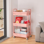 3-Tier Utility Cart with Drawer & Wheels, Storage for Home,Office