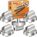 Upgraded Metal WB03X29300 for GE Stove Knobs Replacements,Stainless Steel Finish,Compatible with JGP3030SL1SS