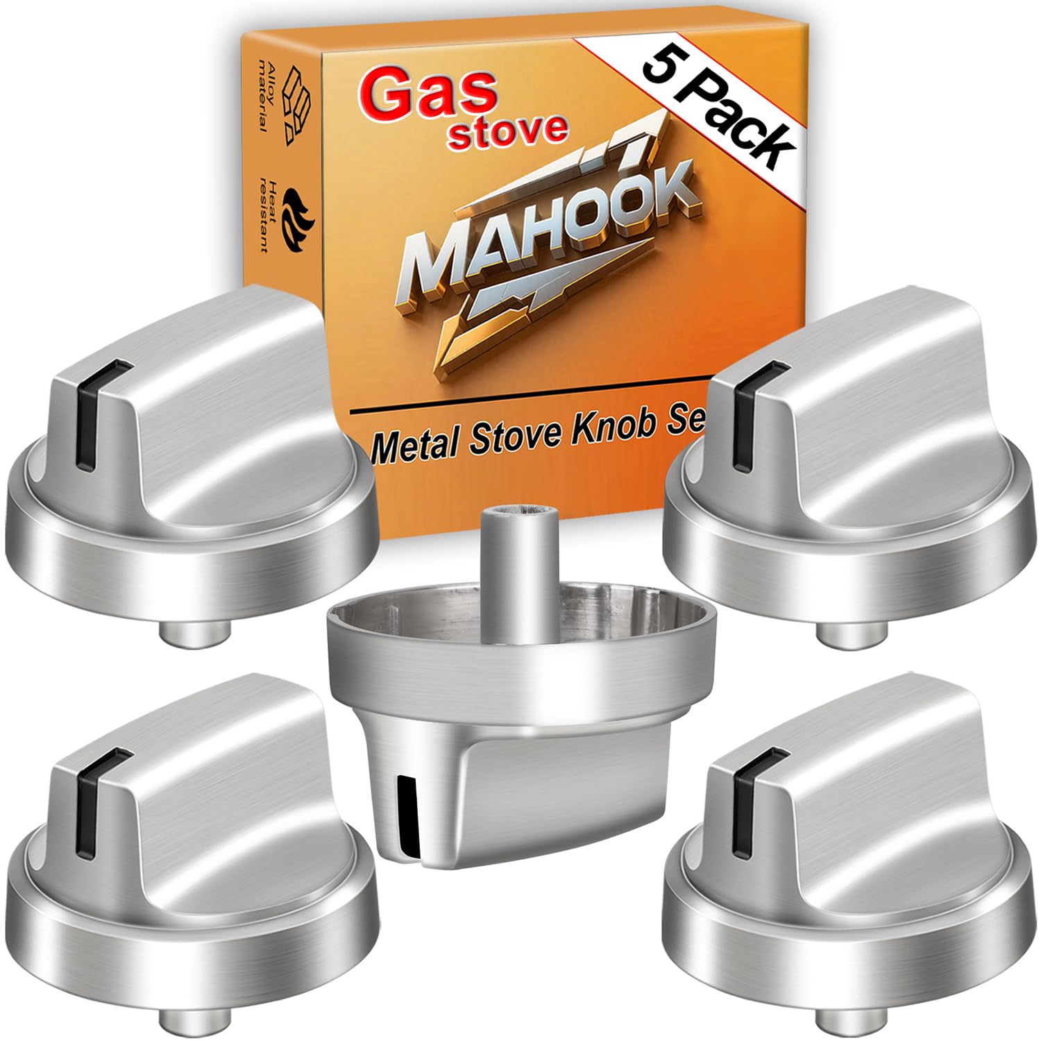Upgraded Metal WB03X29300 for GE Stove Knobs Replacements,Stainless Steel Finish,Compatible with JGP3030SL1SS