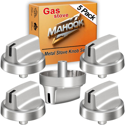 Upgraded Metal WB03X29300 for GE Stove Knobs Replacements,Stainless Steel Finish,Compatible with JGP3030SL1SS