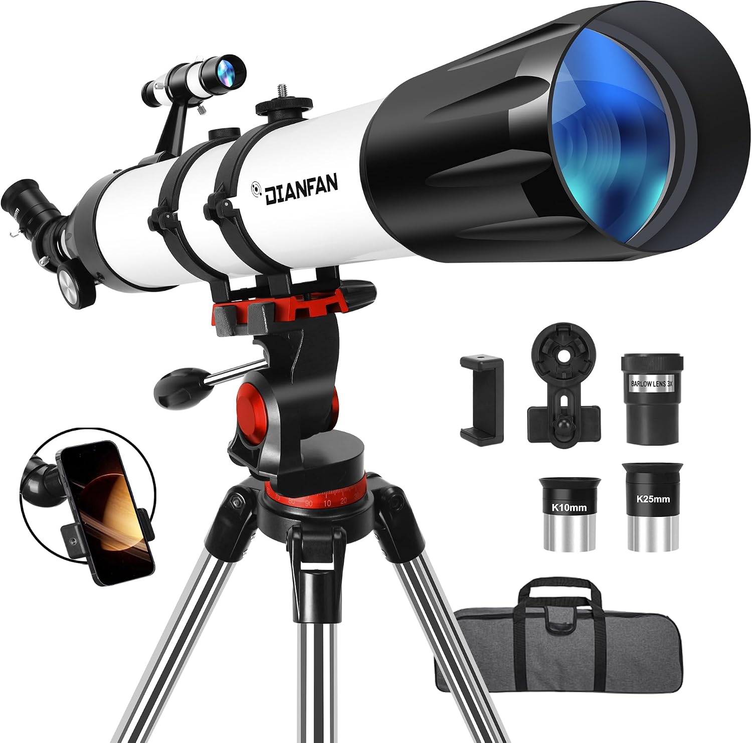 Telescope for Adults High Powered, 90mm 800mm Astronomy Refractor | Portable Professional Telescope for Adults &