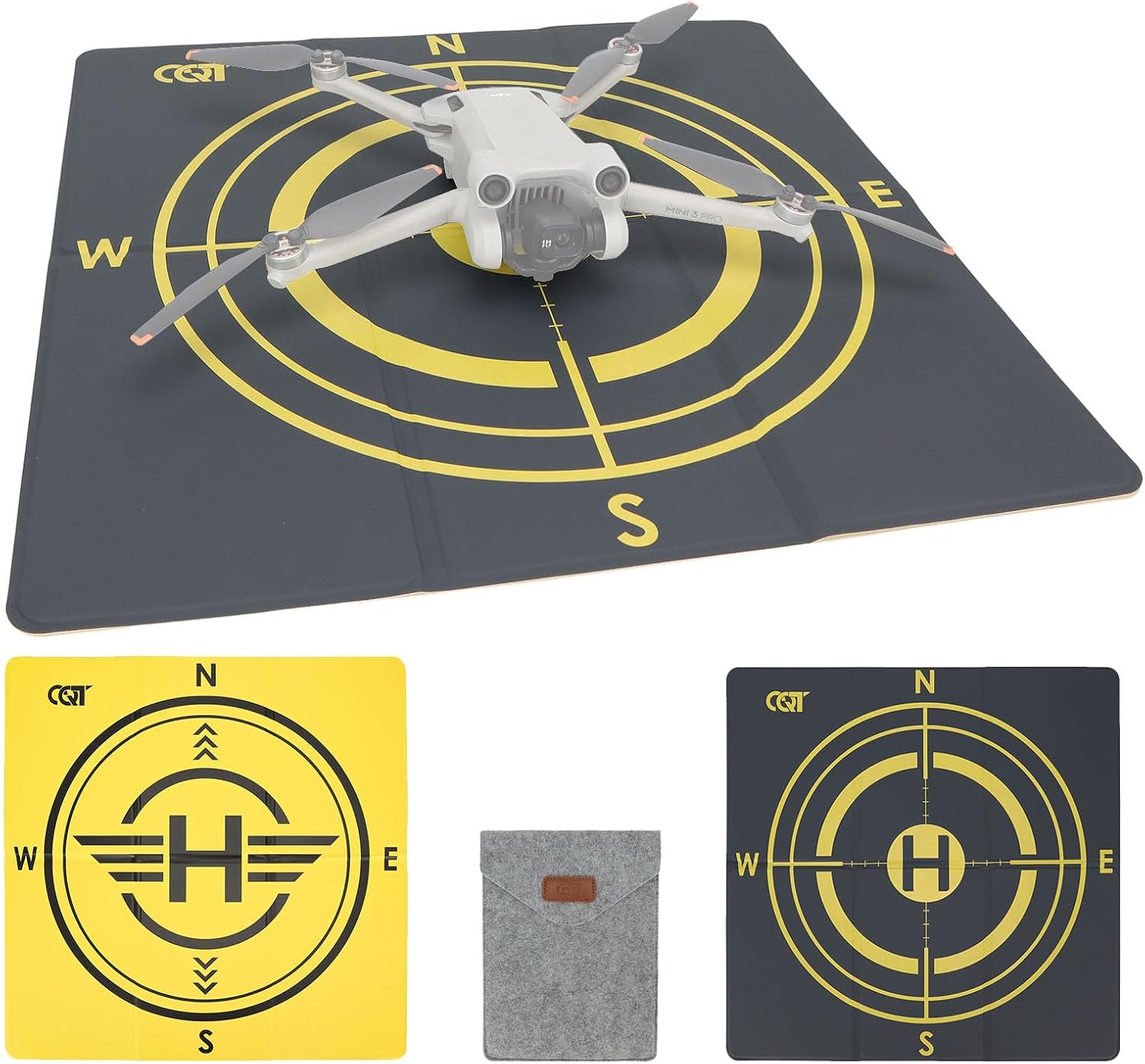 Drone Landing Pad Universal Waterproof Weighted Portable Fast-Foldable Helipad Launch for DJI Mavic 3 Pro/Mini 2